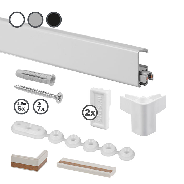 STAS multirail white 200 cm + installation kit