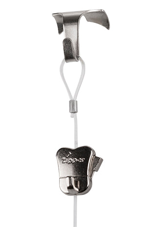 STAS picture rail moulding hook with cord; hangs up to 15 kg securely.