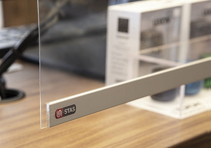STAS barrier screen: Hang from ceilings to create partitions in retail, providing a hygienic shopping experience.